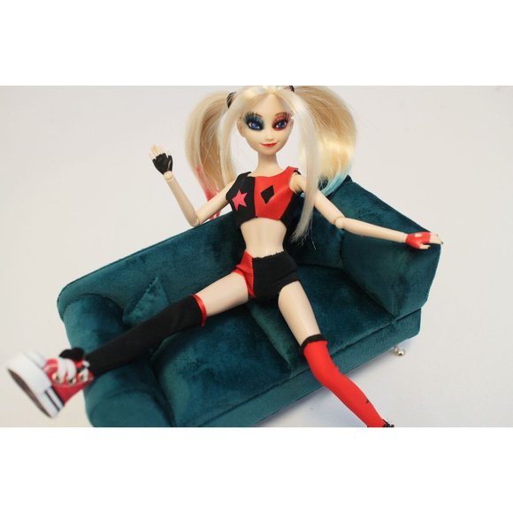 Custom Harley Quinn Repaint Art Doll Elsa OOAK - Picture 12 of 12
